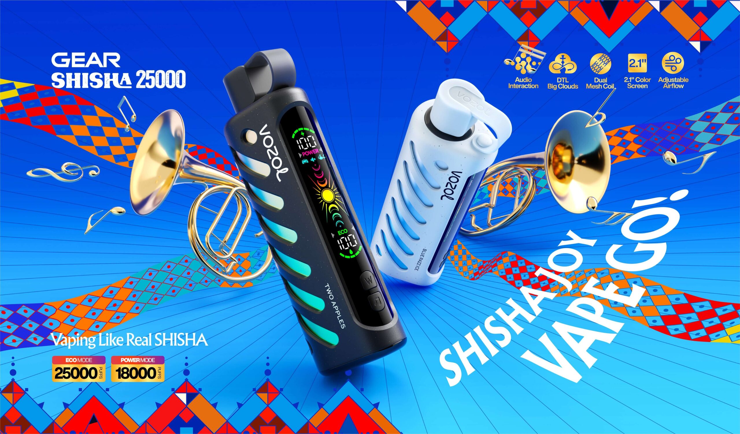 VOZOL Gear Shisha 25000 Puffs Vape - Aardbei Margarita: Een Fruitige Revolutie in de Nederlandse Vaping Scene van 2025